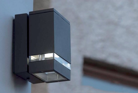 Elstead Jannik LED Außen-Wandleuchte 2-fach 15cm Dunkelgrau IP44