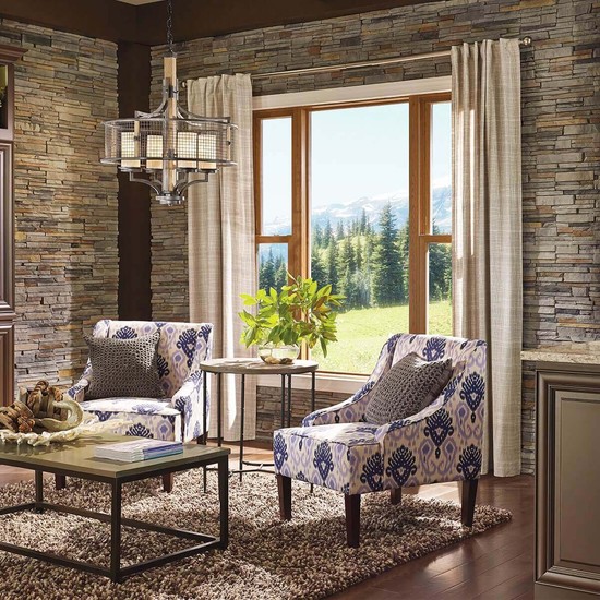 Elstead Ahrendale Kronleuchter E27 4-fach Amboss-Eisen