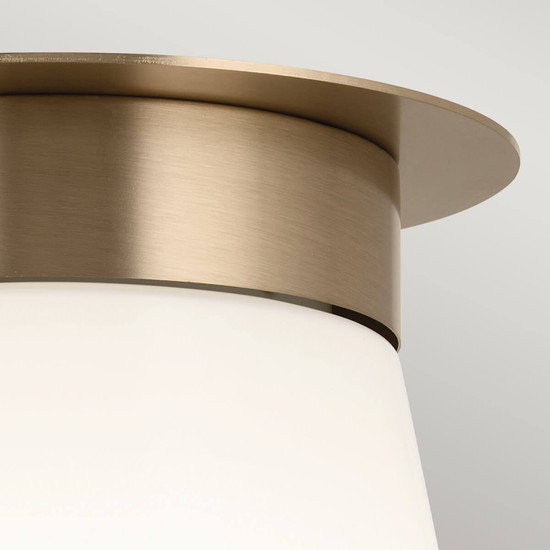 Elstead Albers Deckenleuchte E27  Champagnerbronze Opalglas