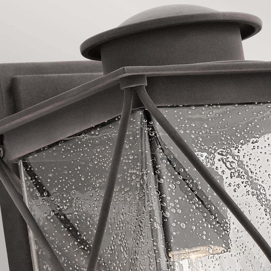 Elstead Argyle Außen-Wandleuchte E27 32cm Verwittertes Zink IP44