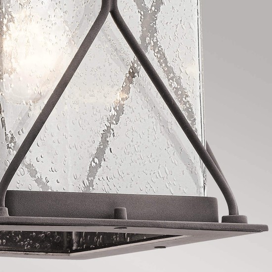 Elstead Argyle Außen-Wandleuchte E27 32cm Verwittertes Zink IP44