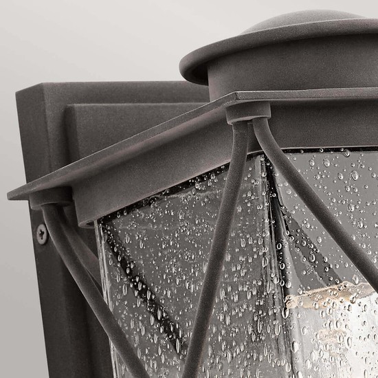 Elstead Argyle Außen-Wandleuchte E27 26cm Verwittertes Zink IP44