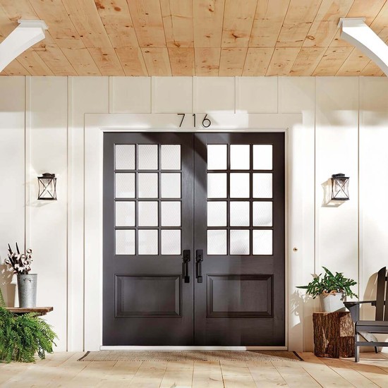 Elstead Argyle Außen-Wandleuchte E27 26cm Verwittertes Zink IP44