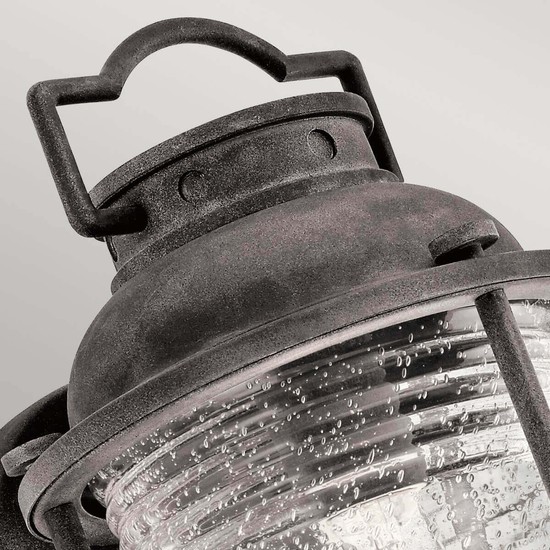 Elstead Ashland Bay Außen-Wandleuchte E27 35cm Verwittertes Zink IP44