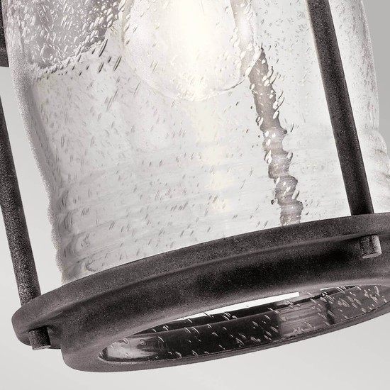 Elstead Ashland Bay Außen-Wandleuchte E27 35cm Verwittertes Zink IP44