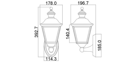Elstead Bay Shore Außen-Wandleuchte E27 39cm Poliertes Messing IP44