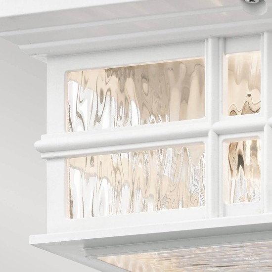 Elstead Beacon Square Außen-Deckenleuchte E27 2-fach Weiß IP44 Anti-Meerwasser