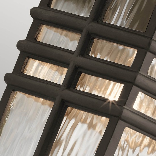 Elstead Beacon Square Außen-Wandleuchte E27 36cm Ältere Bronze IP44 Anti-Meerwasser