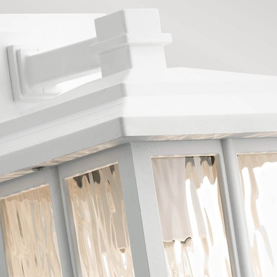 Elstead Beacon Square Außen-Wandleuchte E27 30cm Weiß IP44 Anti-Meerwasser