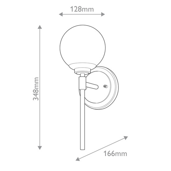 Elstead Benno Wandleuchte G9 Champagnerbronze Opalglas weiß IP44