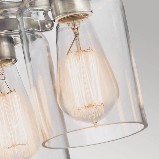 Elstead Brinley Deckenleuchte E27 3-fach Nickel gebürstet