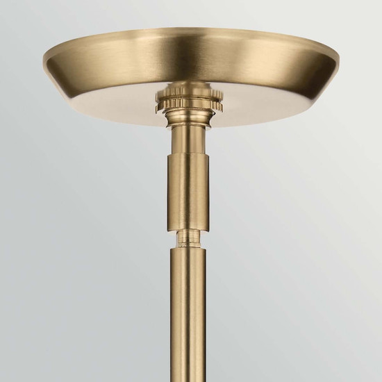 Elstead Cassius LED Pendelleuchte 4-flammig G9 Champagnerbronze Stahl Opalglas 100cm
