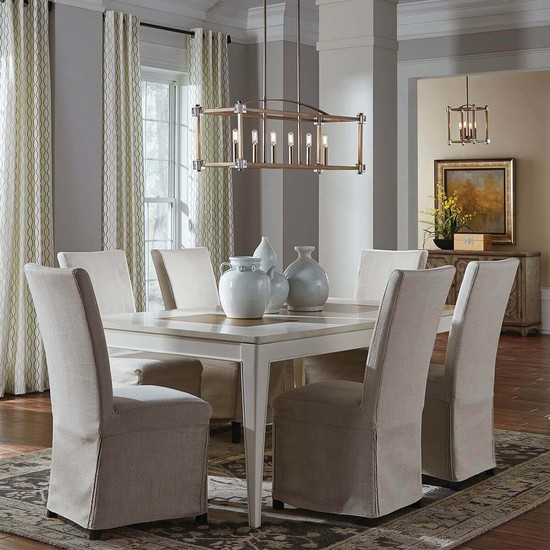 Elstead Cayden Kronleuchter E14 6-fach Naturmessing