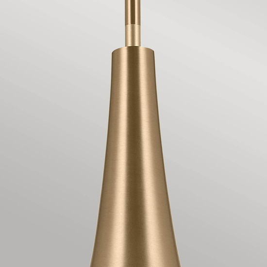 Elstead Deela Pendelleuchte E27  Champagnerbronze Opalglas