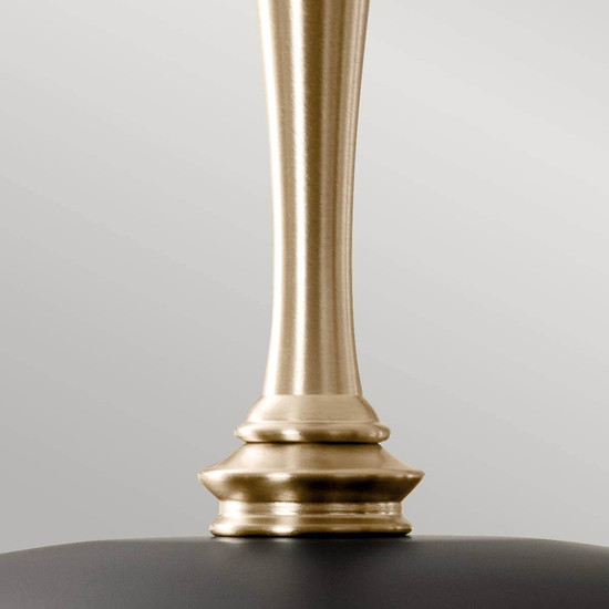 Elstead Delarosa Pendelleuchte E27  Schwarz und Champagnerbronze Schwarz