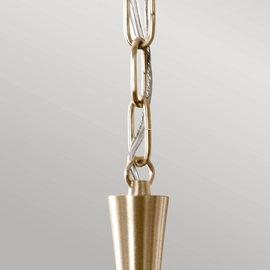 Elstead Delarosa Pendelleuchte E27  Schwarz und Champagnerbronze Schwarz