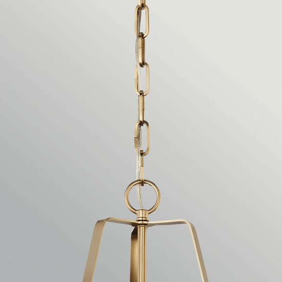 Elstead Etcher Pendelleuchte E27 Champagnerbronze Stahl Satinglas Ø33cm