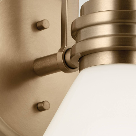 Elstead Farum Wandleuchte G9 Champagnerbronze Weiß IP44