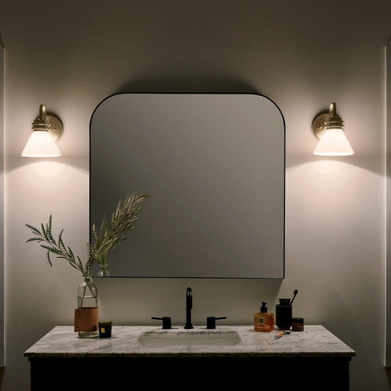 Elstead Farum Wandleuchte G9 Champagnerbronze Weiß IP44