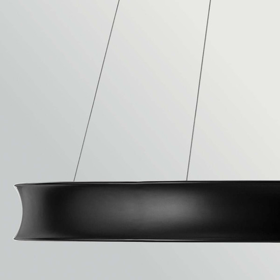 Elstead Larousse LED Pendelleuchte dimmbar warmweiss 110W Schwarz-Messing Stahl Ø100cm