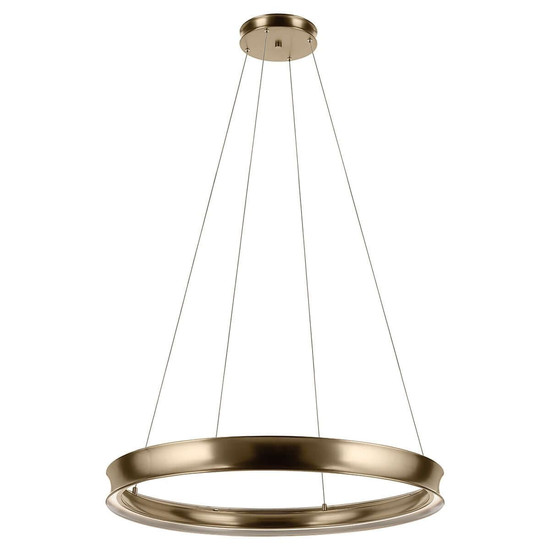 Elstead Larousse LED Pendelleuchte dimmbar warmweiss 110W Champagnerbronze Stahl Ø100cm