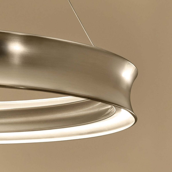 Elstead Larousse LED Pendelleuchte dimmbar warmweiss 110W Champagnerbronze Stahl Ø100cm