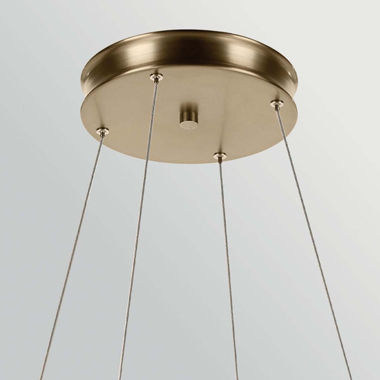 Elstead Larousse LED Pendelleuchte dimmbar warmweiss 110W Champagnerbronze Stahl Ø100cm