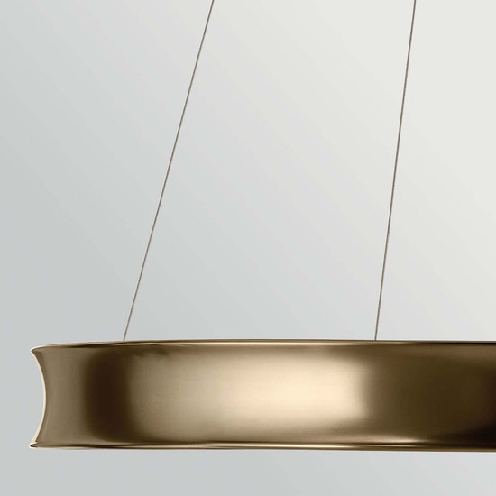 Elstead Larousse LED Pendelleuchte dimmbar warmweiss 110W Champagnerbronze Stahl Ø100cm
