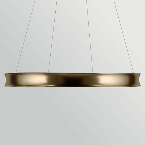 Elstead Larousse LED Pendelleuchte dimmbar warmweiss 110W Champagnerbronze Stahl Ø100cm