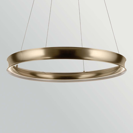 Elstead Larousse LED Pendelleuchte dimmbar warmweiss 110W Champagnerbronze Stahl Ø100cm