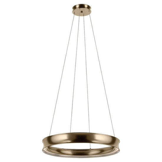 Elstead Larousse LED Pendelleuchte dimmbar warmweiss 74W Champagnerbronze Stahl Ø75cm