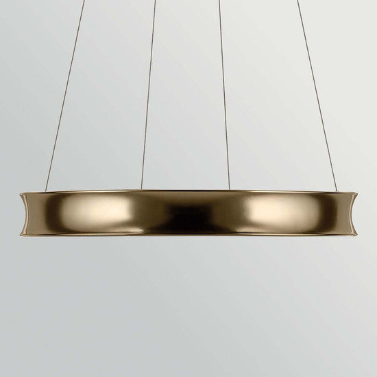 Elstead Larousse LED Pendelleuchte dimmbar warmweiss 74W Champagnerbronze Stahl Ø75cm
