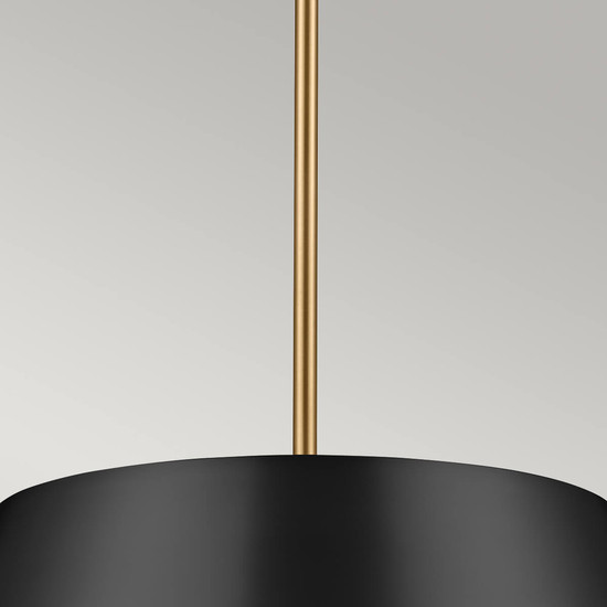 Elstead Luella Pendelleuchte E14 3-fach Schwarz und Messing