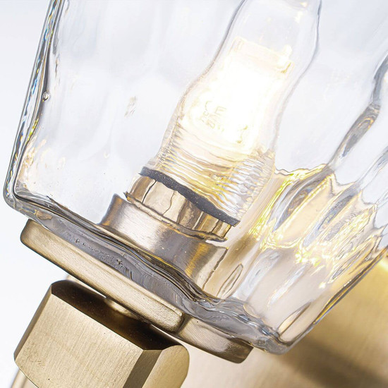 Elstead Marant LED Bad-Wandleuchte G9 IP44 Champagnerbronze Stahl Klarglas 24cm