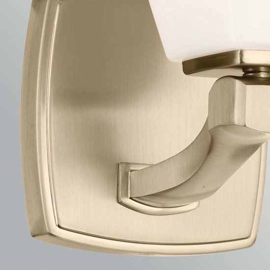 Elstead Marant LED Bad-Wandleuchte G9 IP44 Champagnerbronze Stahl Opalglas 24cm