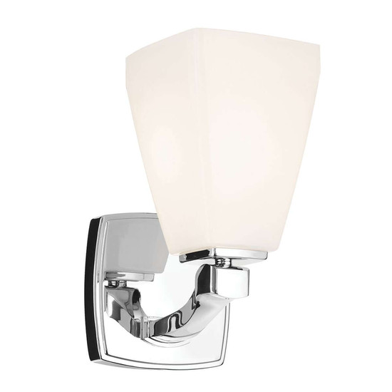 Elstead Marant LED Bad-Wandleuchte G9 IP44 Chrom poliert Stahl Opalglas 24cm