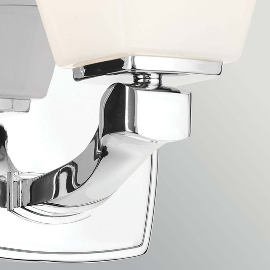 Elstead Marant LED Bad-Wandleuchte G9 IP44 Chrom poliert Stahl Opalglas 24cm