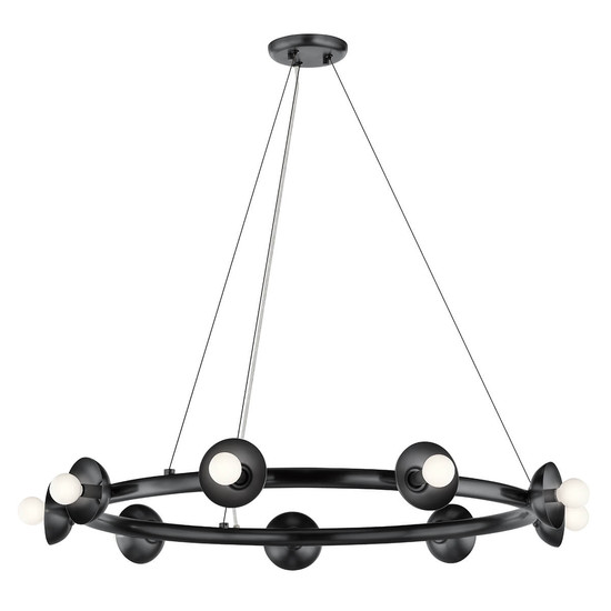 Elstead Palta Pendelleuchte E14 9-fach Satinschwarz Schwarz