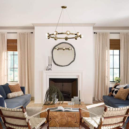 Elstead Palta Pendelleuchte E14 9-fach Champagnerbronze Champagnergold