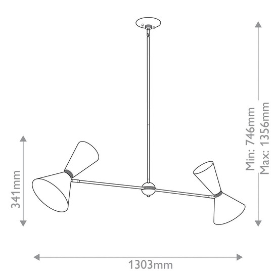 Elstead Phix Pendelleuchte E27 4-fach Schwarz und Champagnerbronze Schwarz