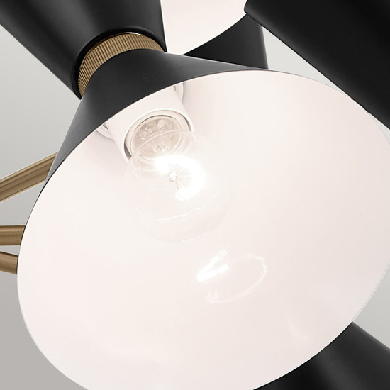 Elstead Phix Kronleuchter E27 12-fach Schwarz und Champagnerbronze Schwarz