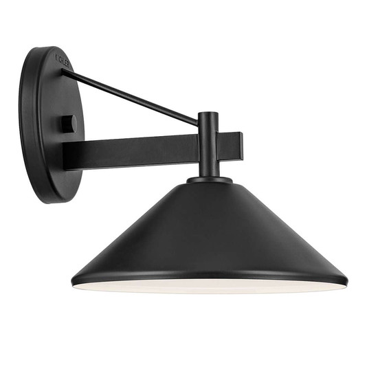 Elstead Ripley Außenwandleuchte E27 IP44 Schwarz Alu 24cm
