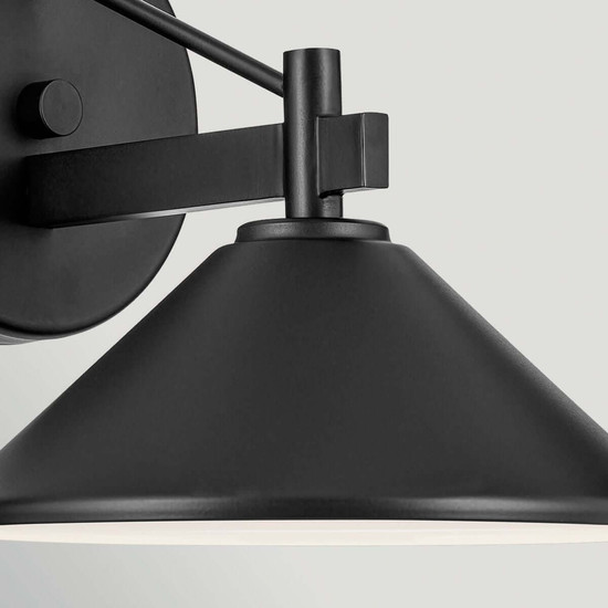Elstead Ripley Außenwandleuchte E27 IP44 Schwarz Alu 19cm