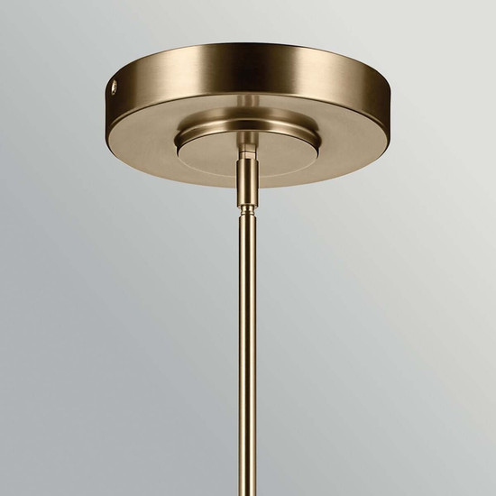 Elstead Riven LED Pendelleuchte dimmbar warmweiss 48W Champagnerbronze Stahl Riffelglas 122cm