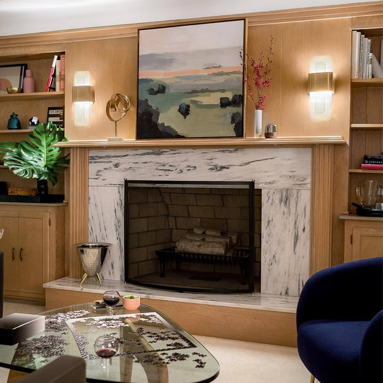 Elstead Serene LED Wandleuchte Naturmessing Messing