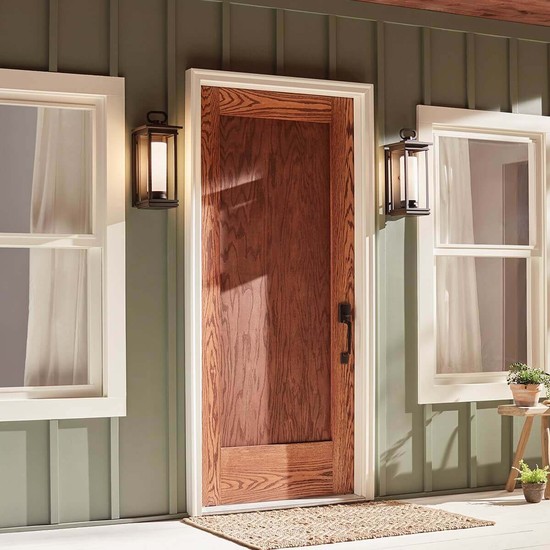 Elstead South Hope Außen-Wandleuchte E27 45cm Rubinierte Bronze IP44