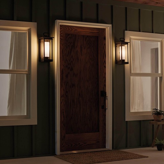 Elstead South Hope Außen-Wandleuchte E27 45cm Rubinierte Bronze IP44