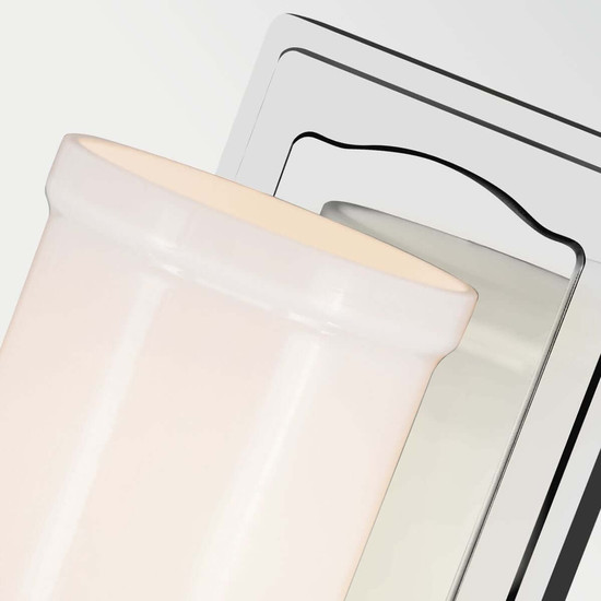 Elstead Vetivene LED Bad-Wandleuchte G9 IP44 Chrom poliert Stahl Opalglas 31cm