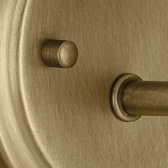 Elstead Winslow Wandleuchte E27 Naturmessing Glas mit Luftbläschen