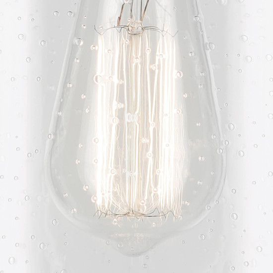 Elstead Winslow Deckenleuchte E27 Naturmessing Glas mit Luftbläschen